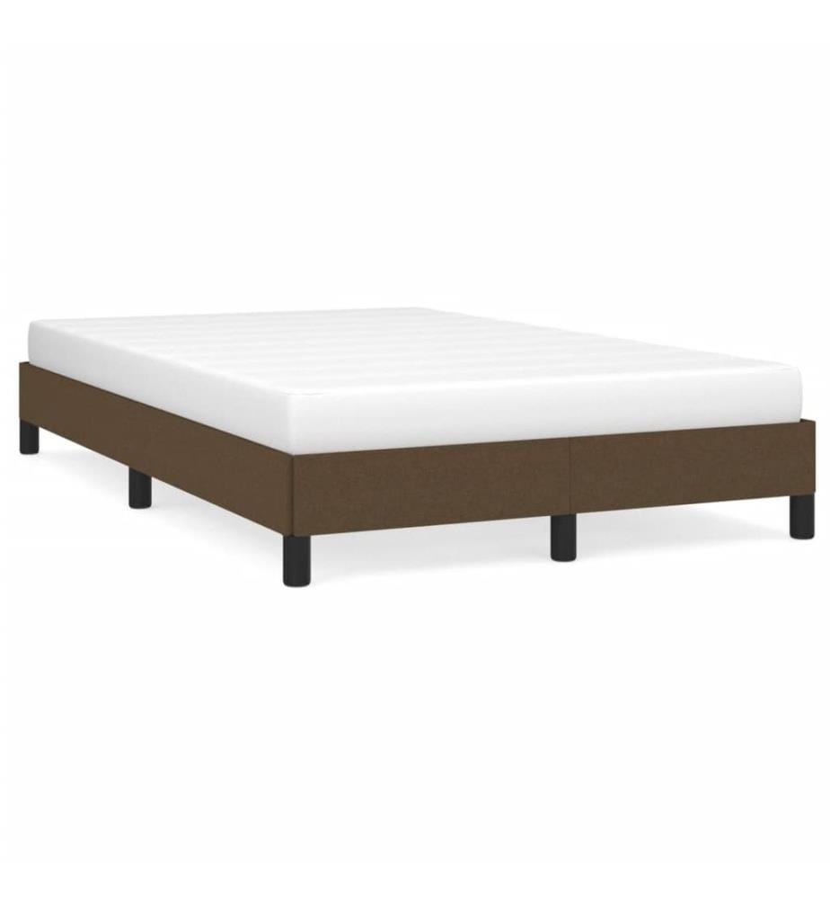 Bettgestell Dunkelbraun 120x190 cm Stoff