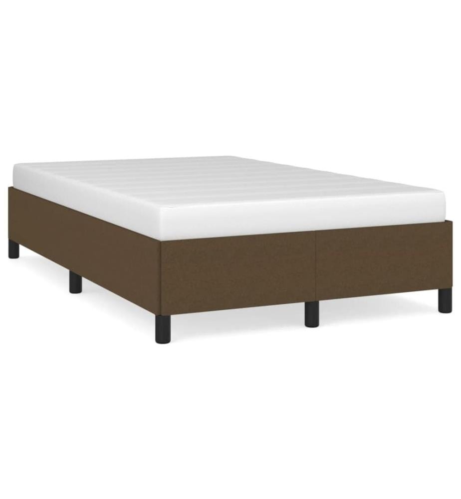 Bettgestell Dunkelbraun 120x190 cm Stoff