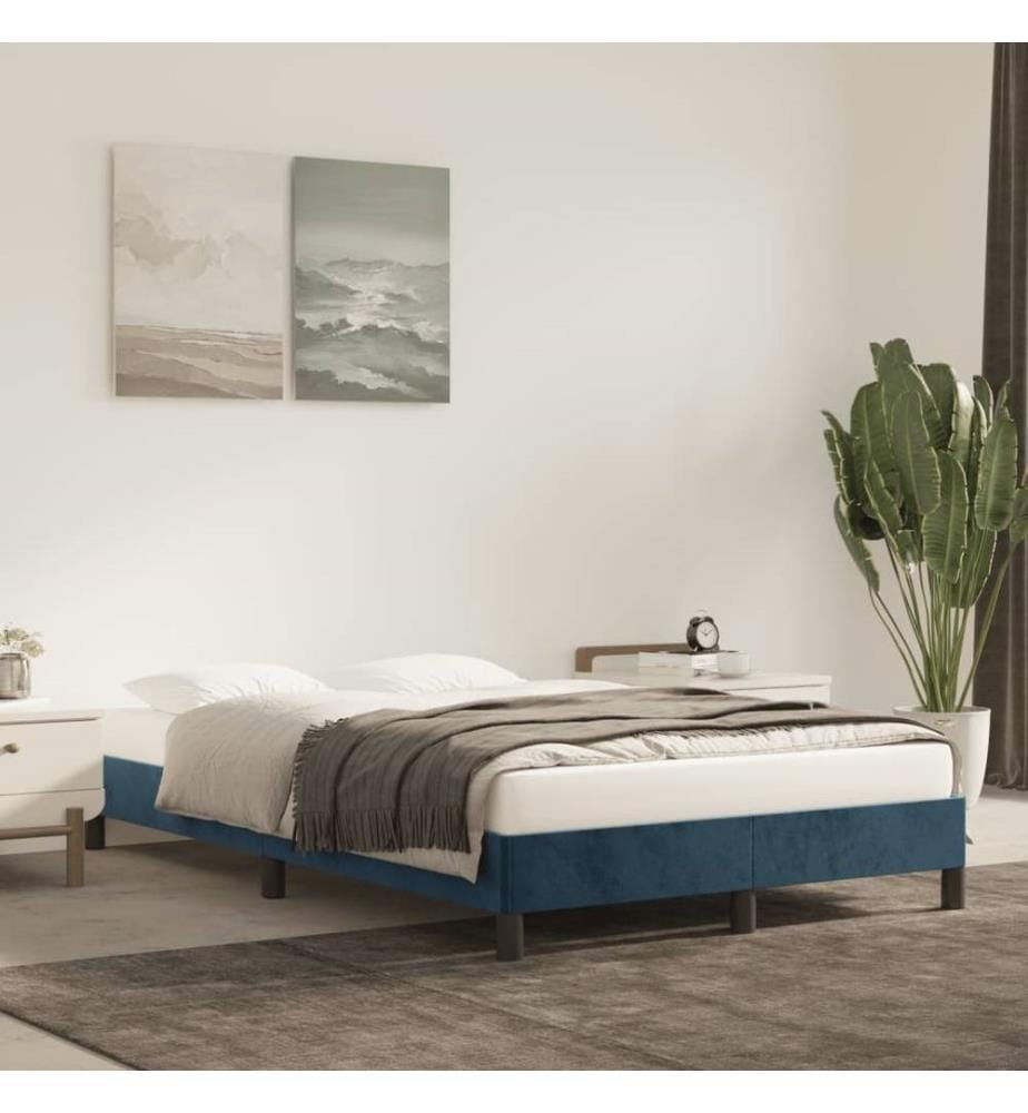Bettgestell Dunkelblau 120x190 cm Samt