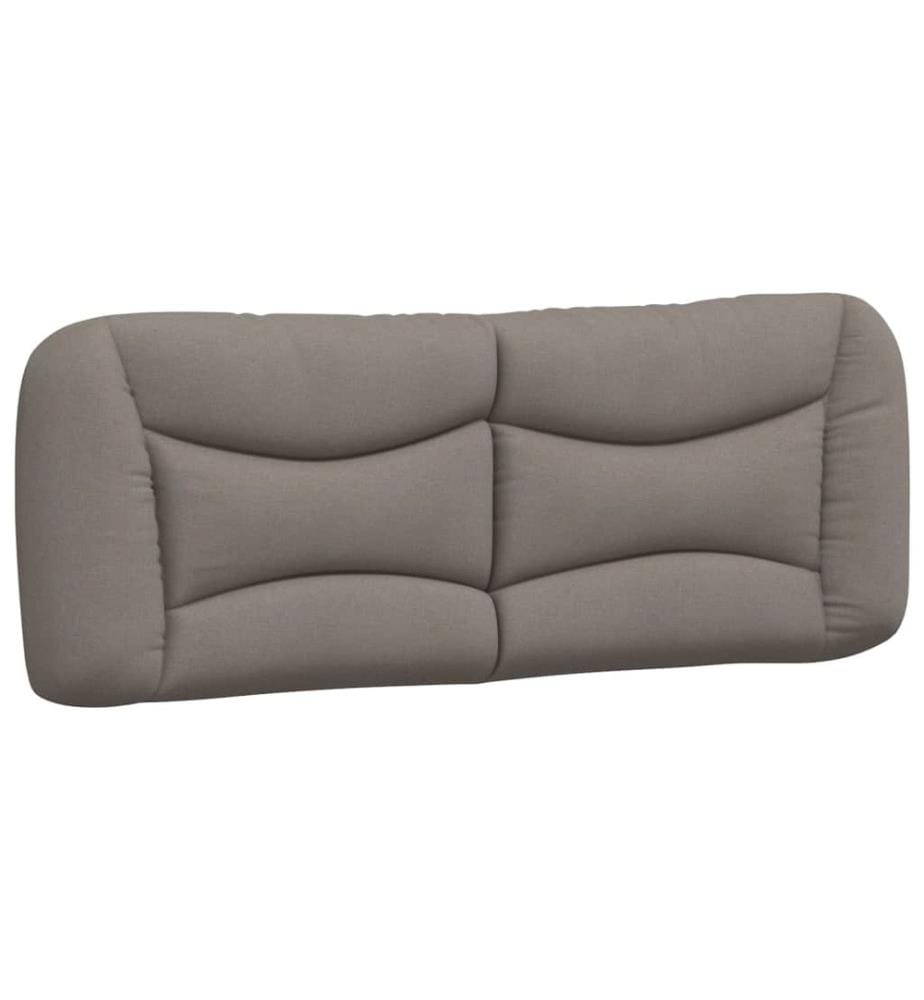 Bett mit Matratze Taupe 140x200 cm Stoff