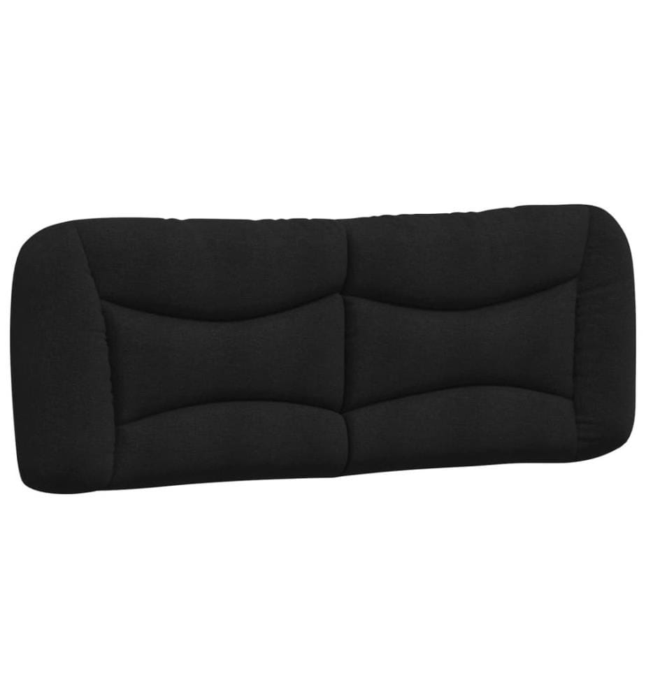 Bett mit Matratze Schwarz 140x200 cm Stoff