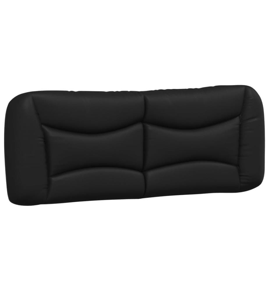 Lit avec matelas noir 140x190 cm similicuir