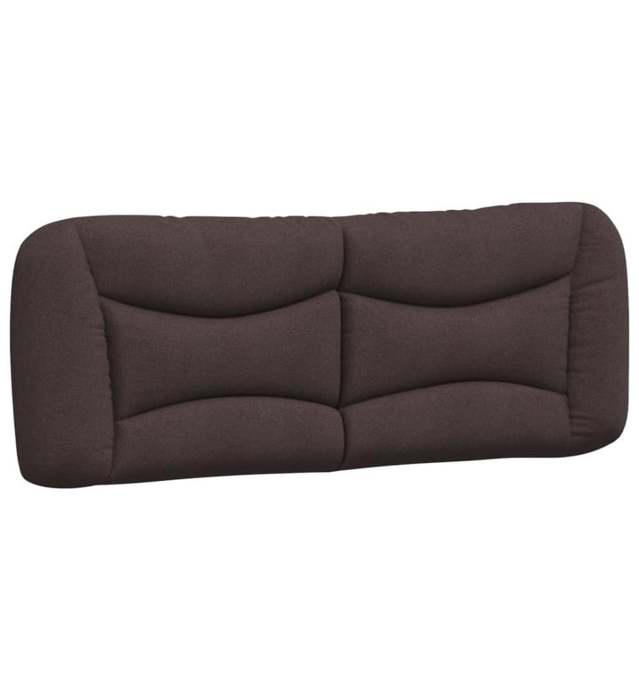Bett mit Matratze Dunkelbraun 140x200 cm Stoff