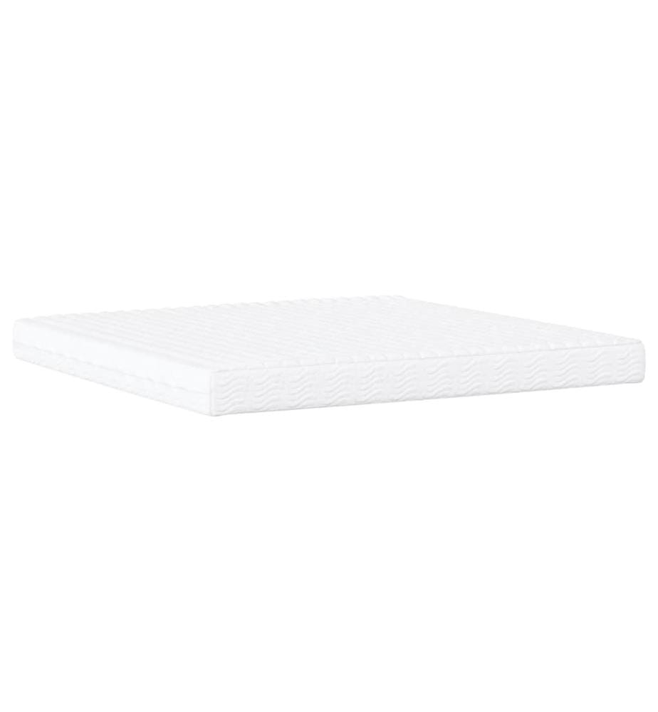 Bett mit Matratze Taupe 200x200 cm Stoff