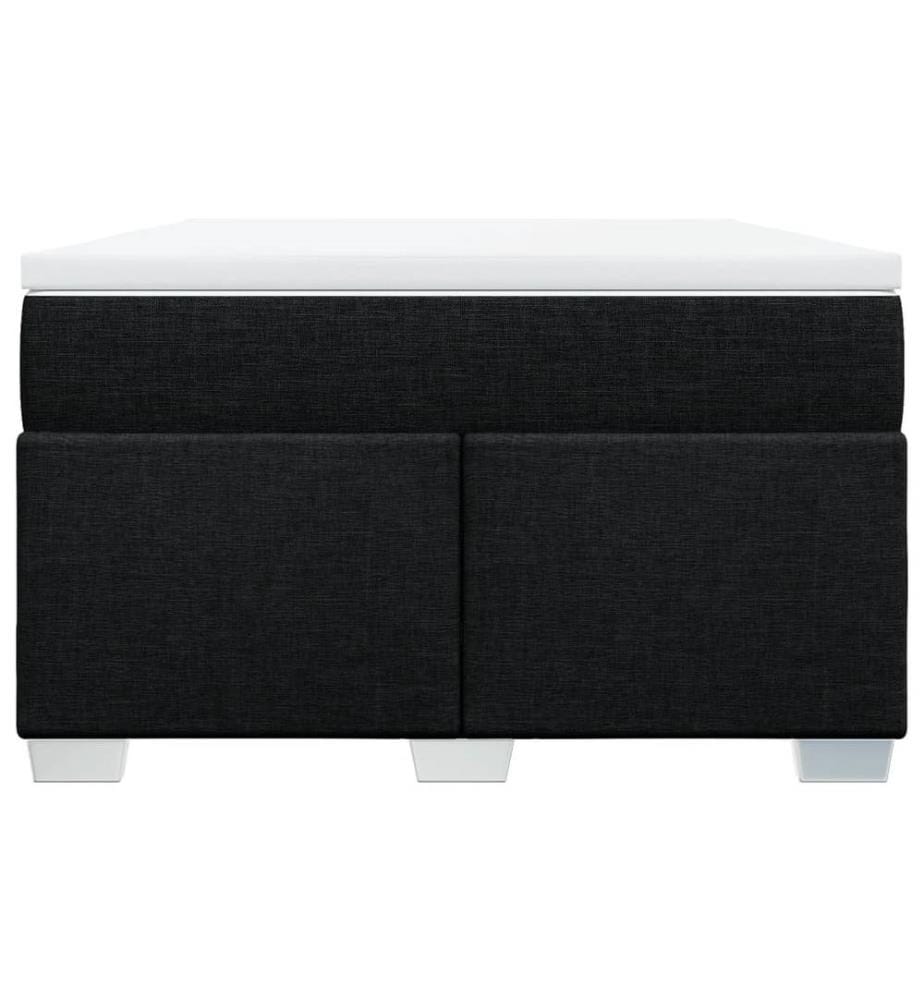 Boxspringbett mit Matratze Schwarz 120x200 cm Stoff