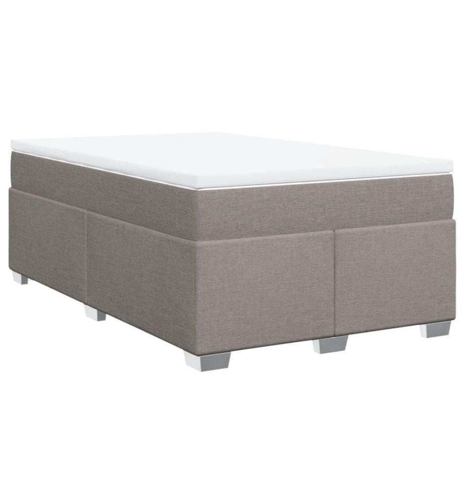 Boxspringbett mit Matratze Taupe 120x200 cm Stoff