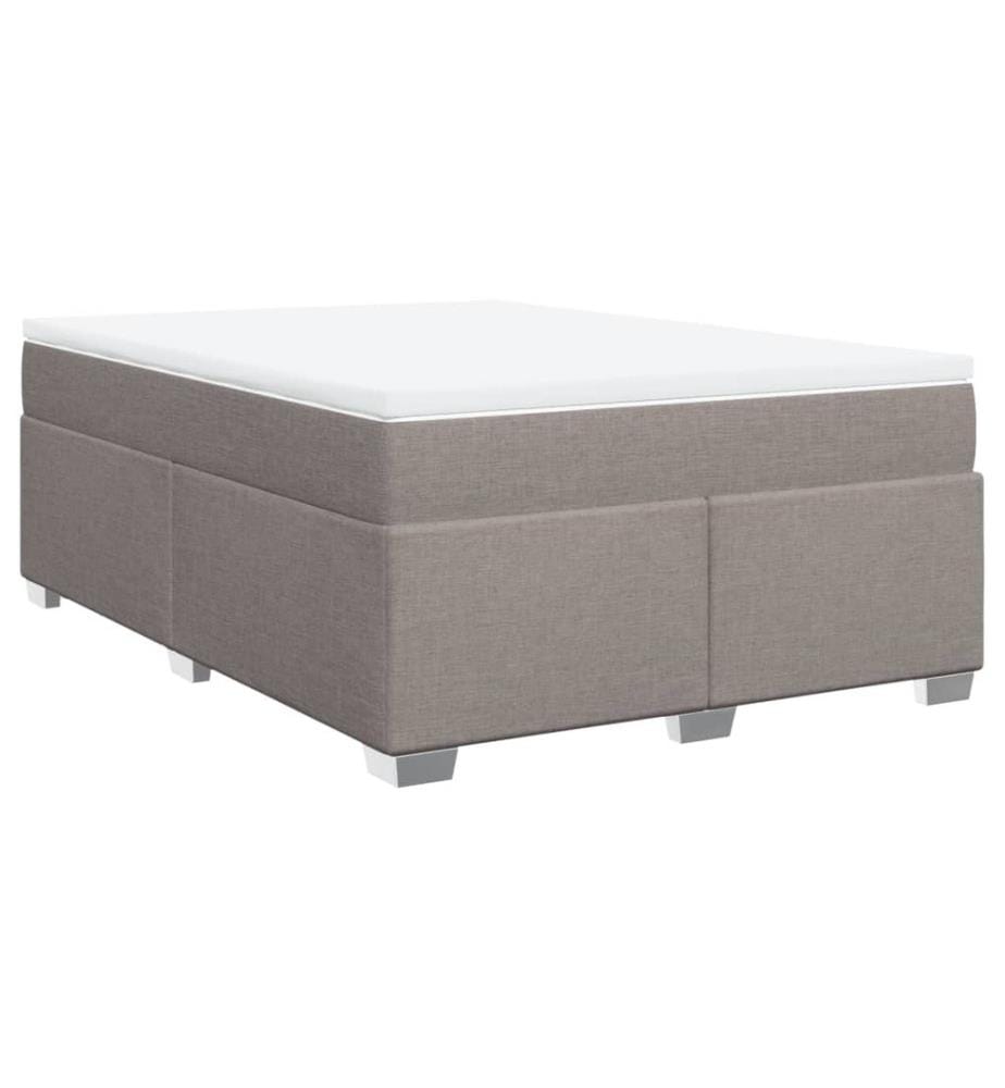 Boxspringbett mit Matratze Taupe 140x190 cm Stoff
