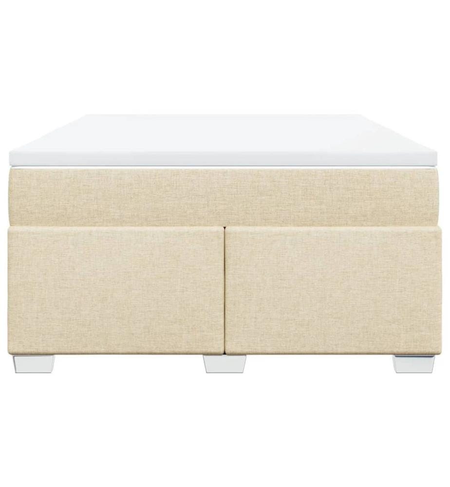 Boxspringbett mit Matratze Creme 140x200 cm Stoff