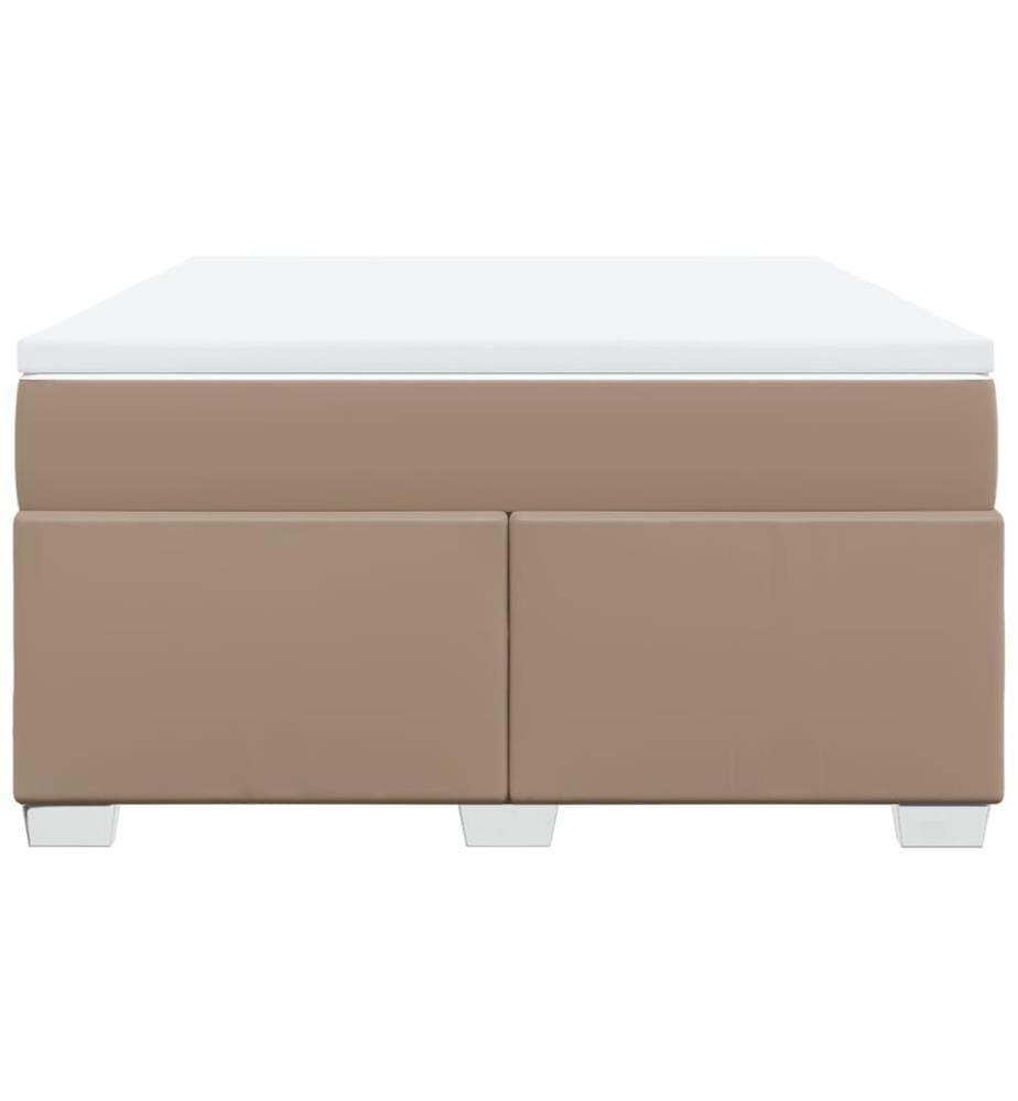 Boxspringbett Matratze Cappuccino-Braun 140x200cm Kunstleder