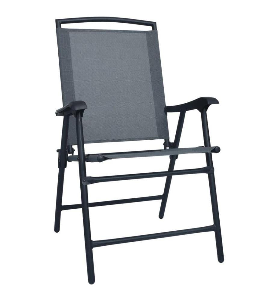 3-tlg. Bistro-Set Grau Stahl