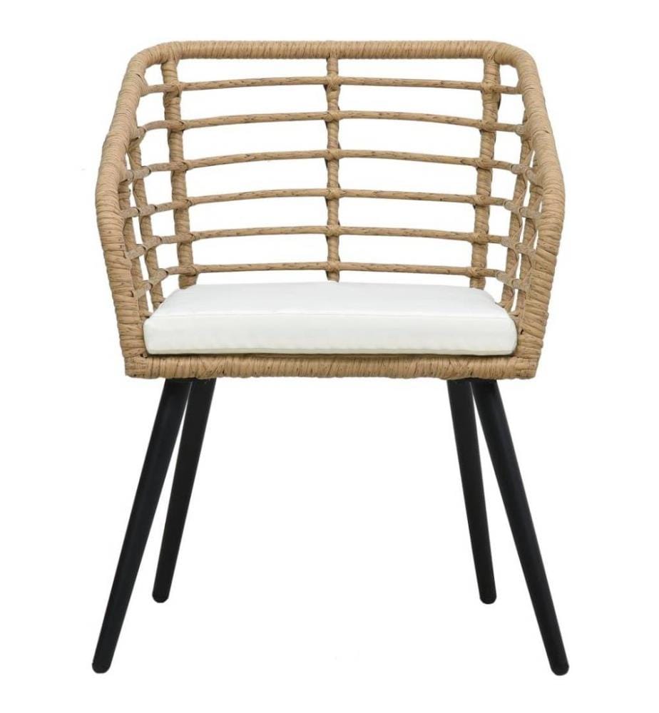 3-tlg. Bistro-Set Poly Rattan Eiche