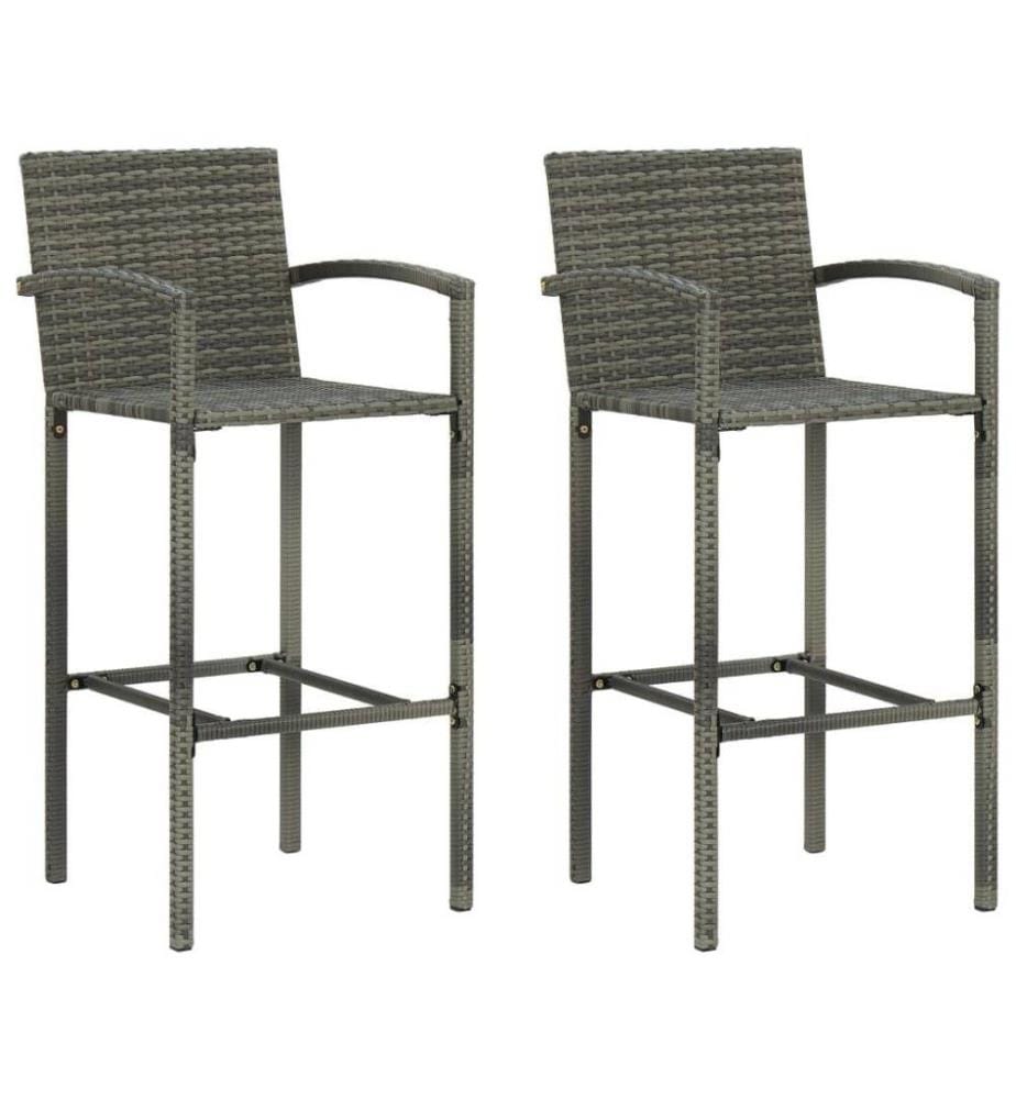 3-tlg. Gartenbar-Set Grau