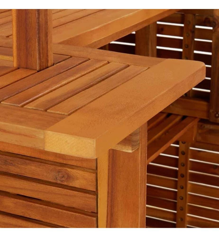 5-tlg. Gartenbar-Set Massivholz Akazie