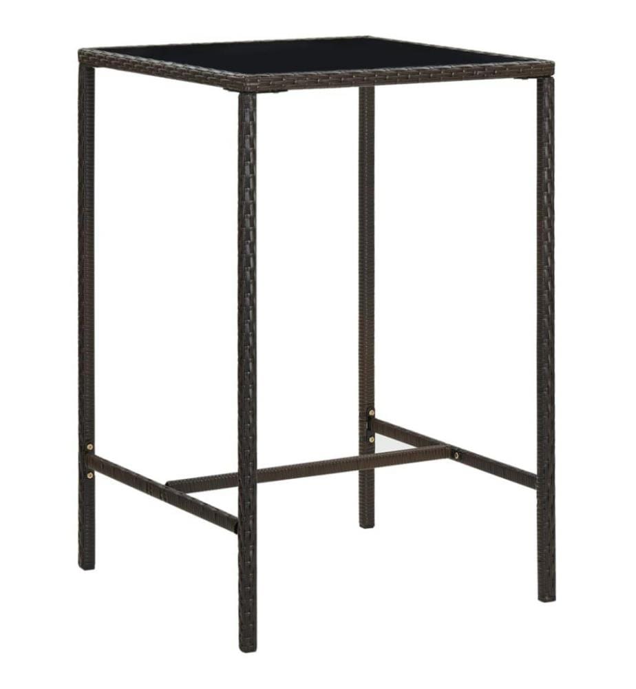 5-tlg. Gartenbar-Set Poly Rattan Braun