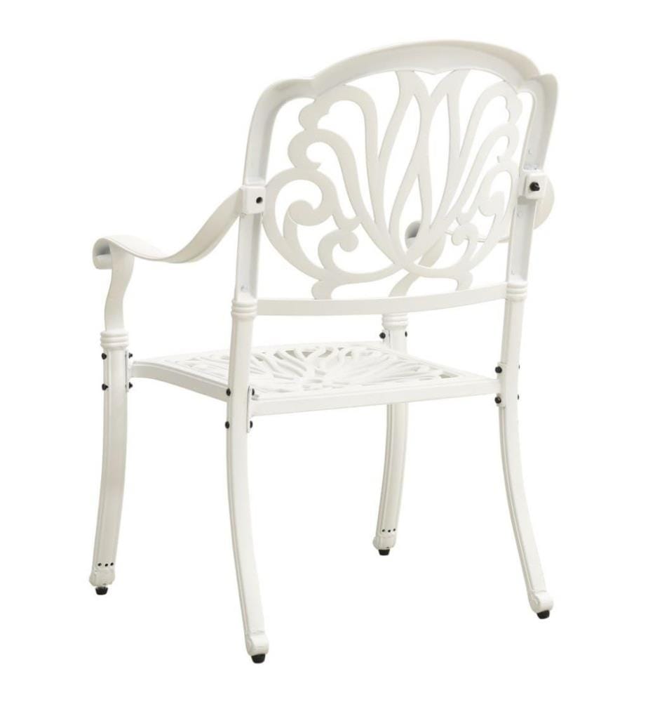 5-tlg. Bistro-Set Aluminiumguss Weiss