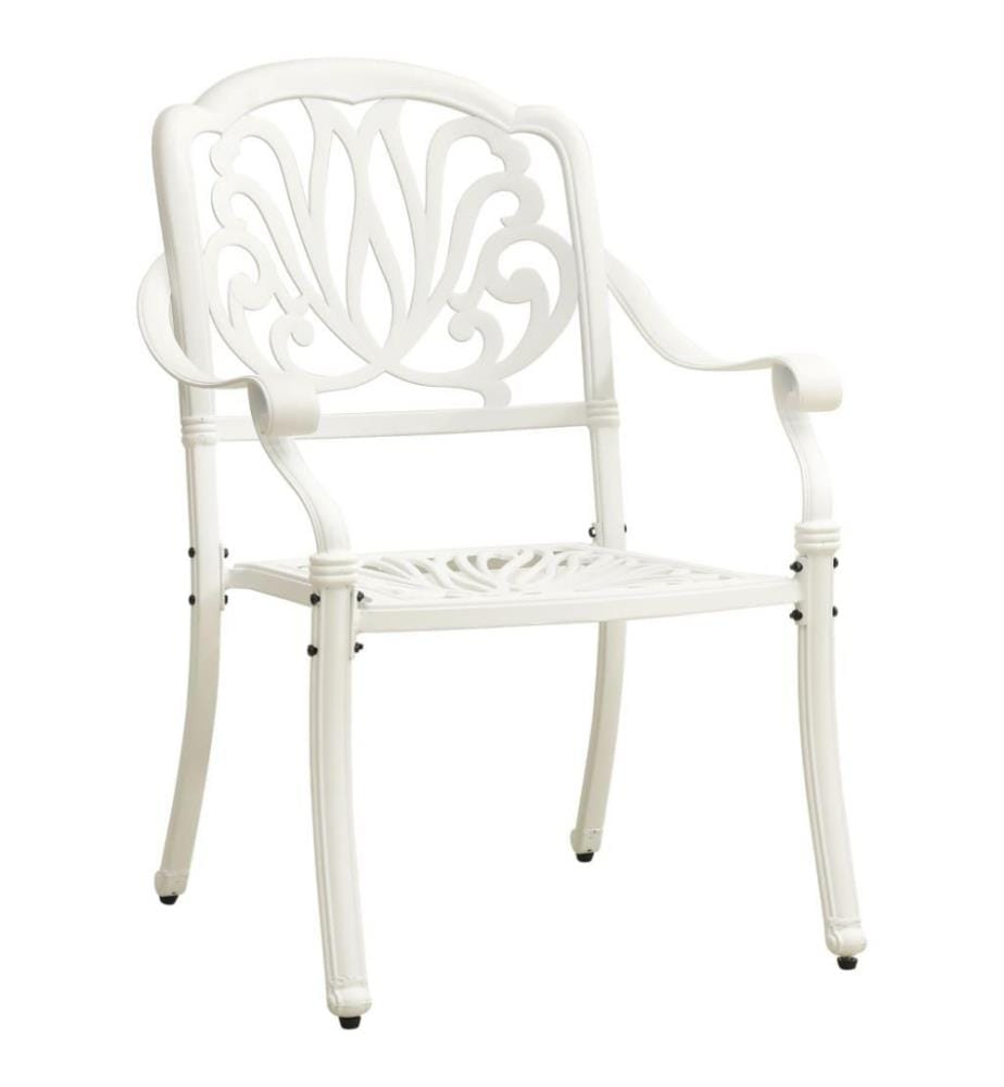 Ensemble de bistro 3 pcs Aluminium coulé Blanc