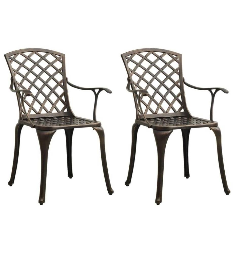 Ensemble de bistro 3 pcs Aluminium coulé Bronze
