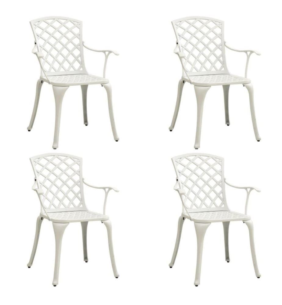 Ensemble de bistro 5 pcs Aluminium coulé Blanc