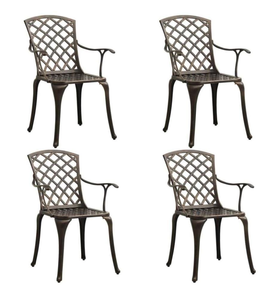 Ensemble de bistro 5 pcs Aluminium coulé Bronze