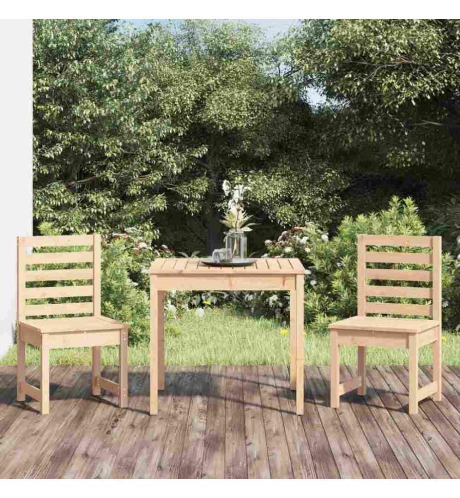 3-tlg. Garten-Bistro-Set Massivholz Kiefer