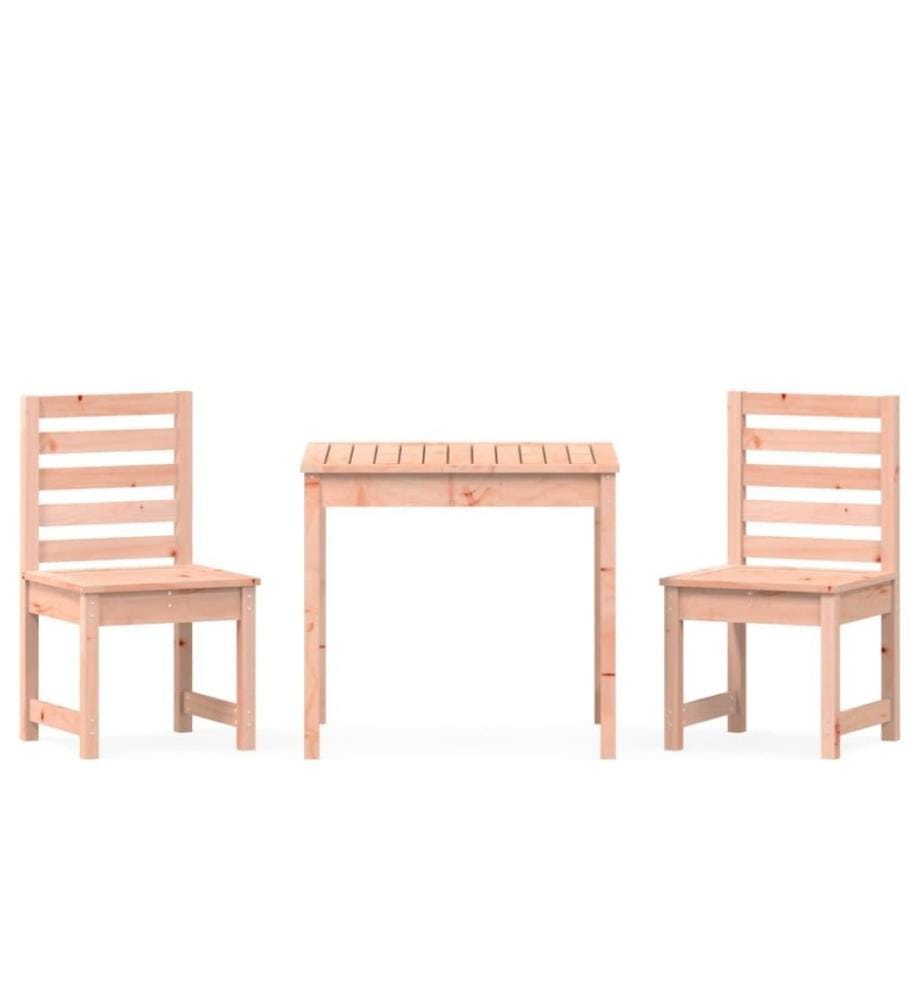 3-tlg. Garten-Bistro-Set Massivholz Douglasie