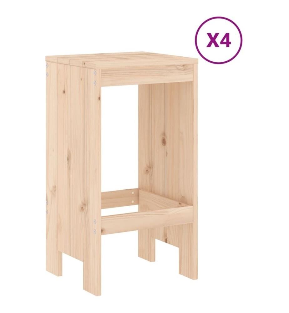Ensemble de bar de jardin 5 pcs bois de pin massif