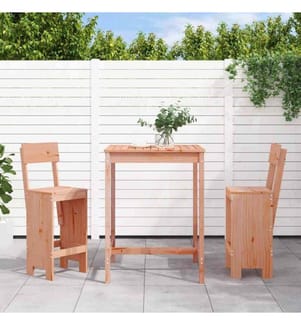 3-tlg. Gartenbar-Set Massivholz Douglasie
