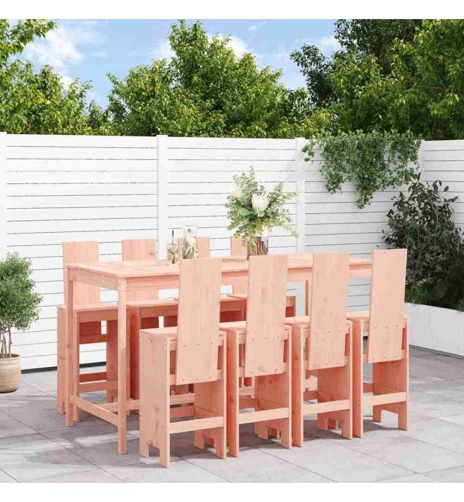 9-tlg. Gartenbar-Set Massivholz Douglasie