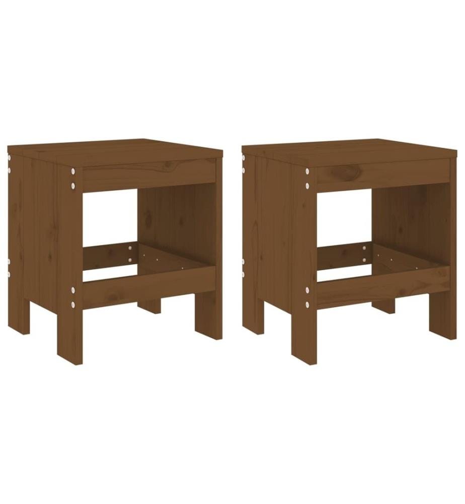 3-tlg. Garten-Bistro-Set Honigbraun Massivholz Kiefer