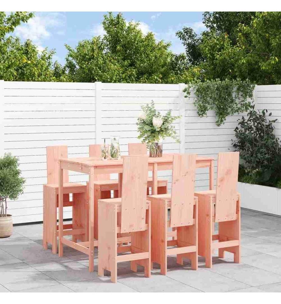 7-tlg. Gartenbar-Set Massivholz Douglasie
