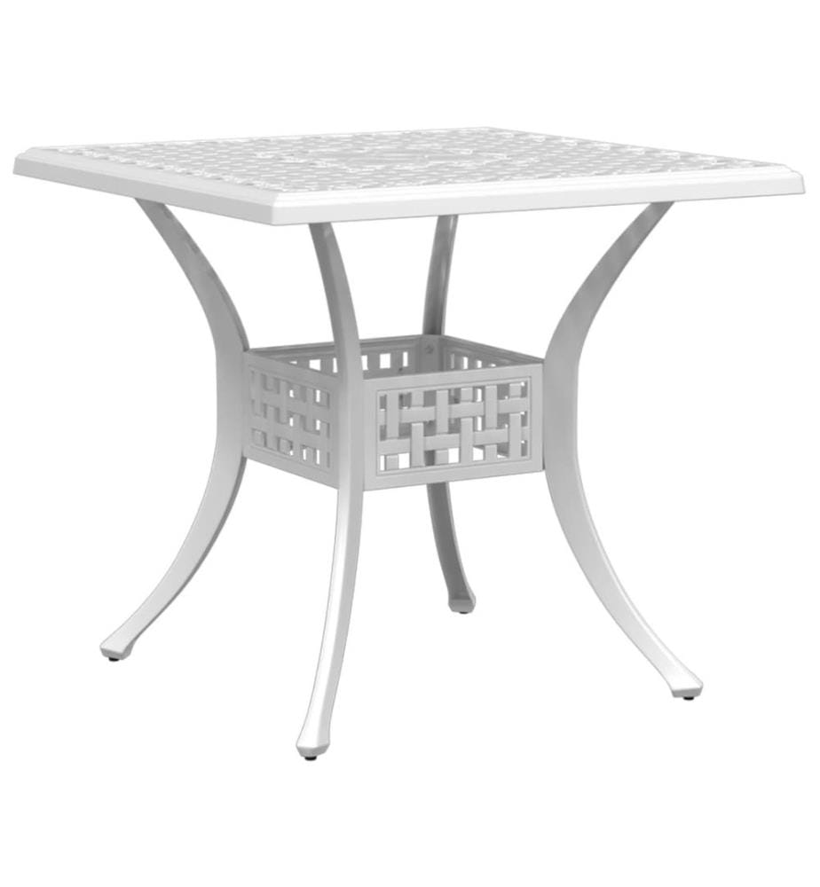 3-tlg. Bistro-Set Weiss Aluminiumguss