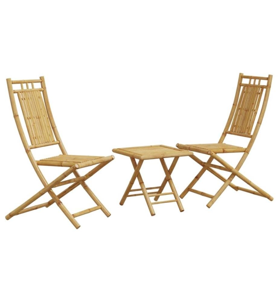 Ensemble de bistro 3 pcs bambou