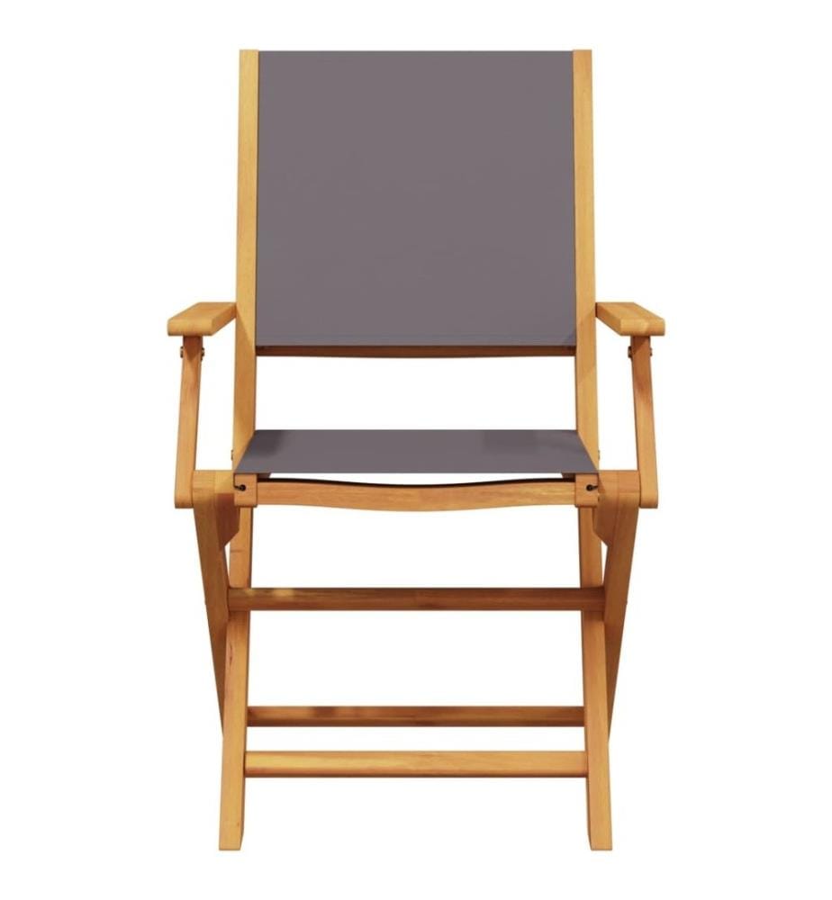 Ensemble de bistro 3 pcs anthracite tissu et bois massif