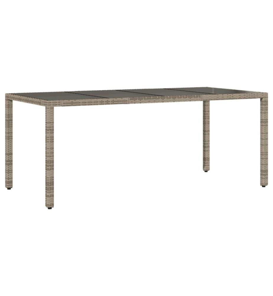 9-tlg. Garten-Bistro-Set mit Kissen Grau Poly Rattan