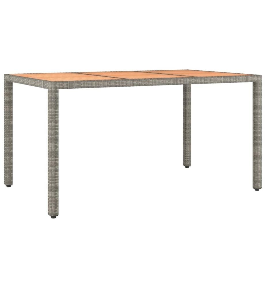 7-tlg. Garten-Bistro-Set mit Kissen Grau Poly Rattan