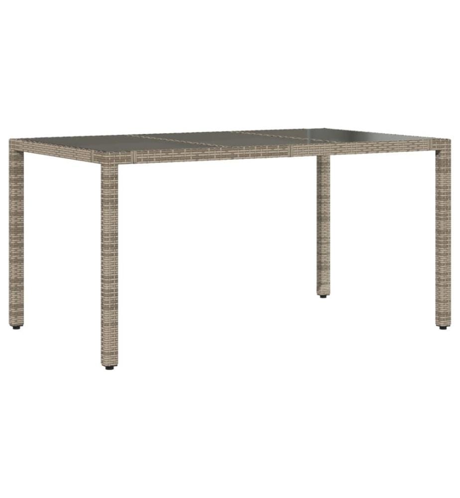 5-tlg. Garten-Bistro-Set mit Kissen Grau Poly Rattan