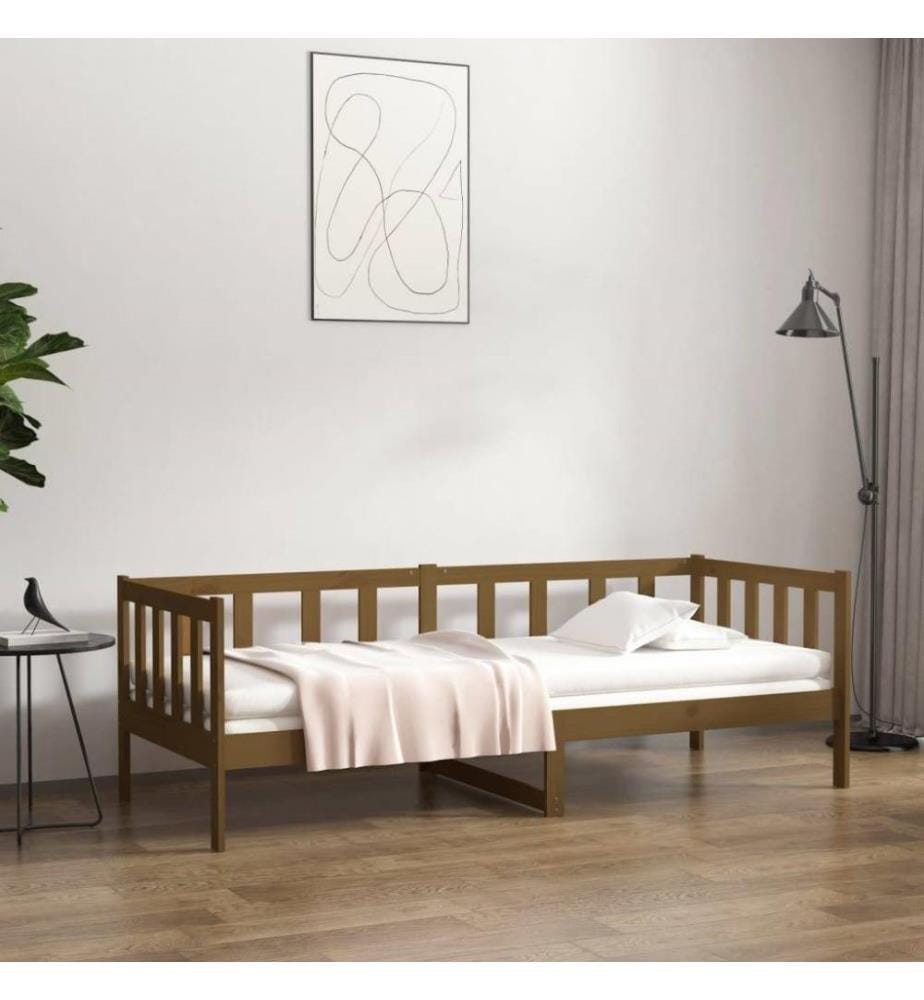 Tagesbett Honigbraun 80x200 cm Massivholz Kiefer