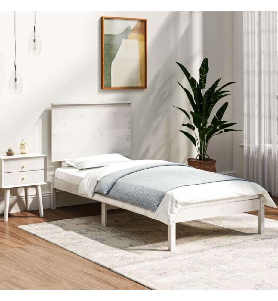 Massivholzbett Weiss Kiefer 100x200 cm