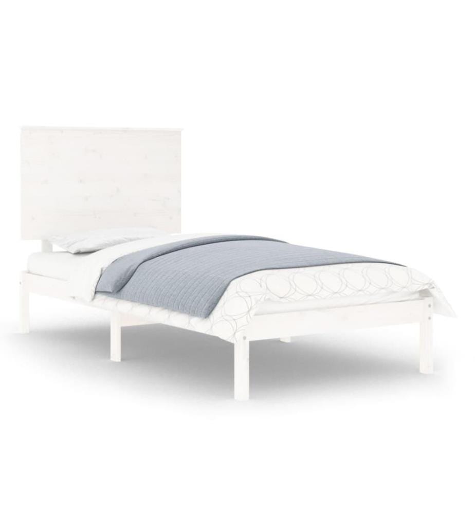 Massivholzbett Weiss Kiefer 100x200 cm