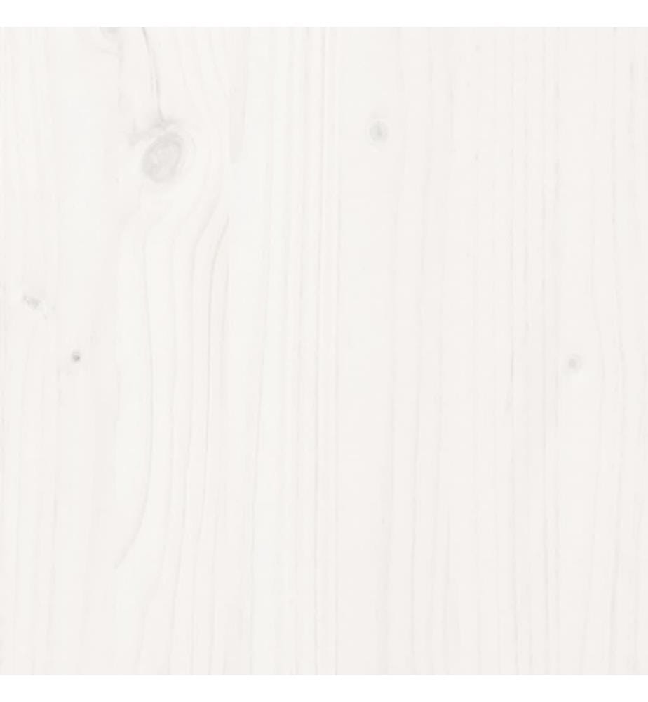 Massivholzbett Weiss 90x200 cm