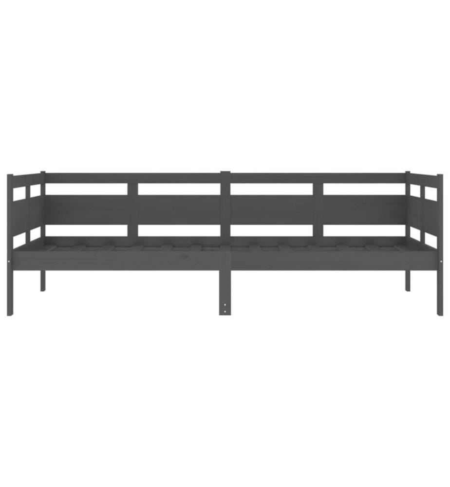 Tagesbett Grau Massivholz Kiefer 90x200 cm