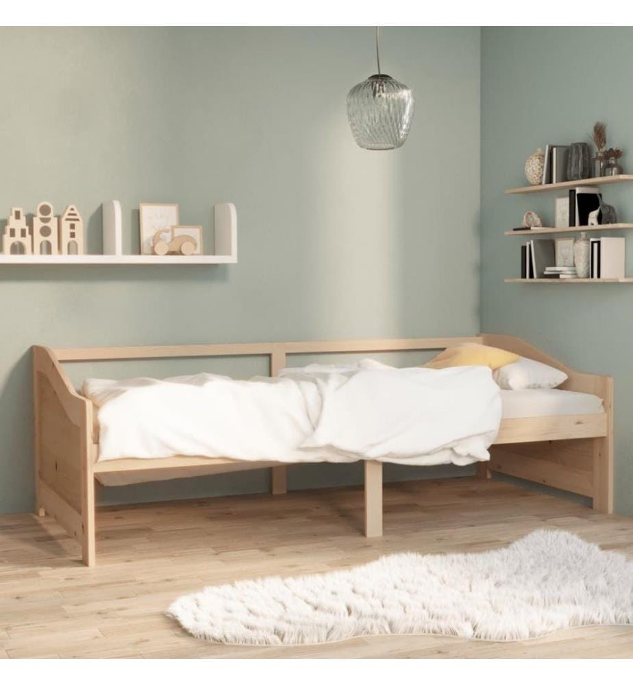 Lit de repos 3 places Bois de pin massif 90x200 cm