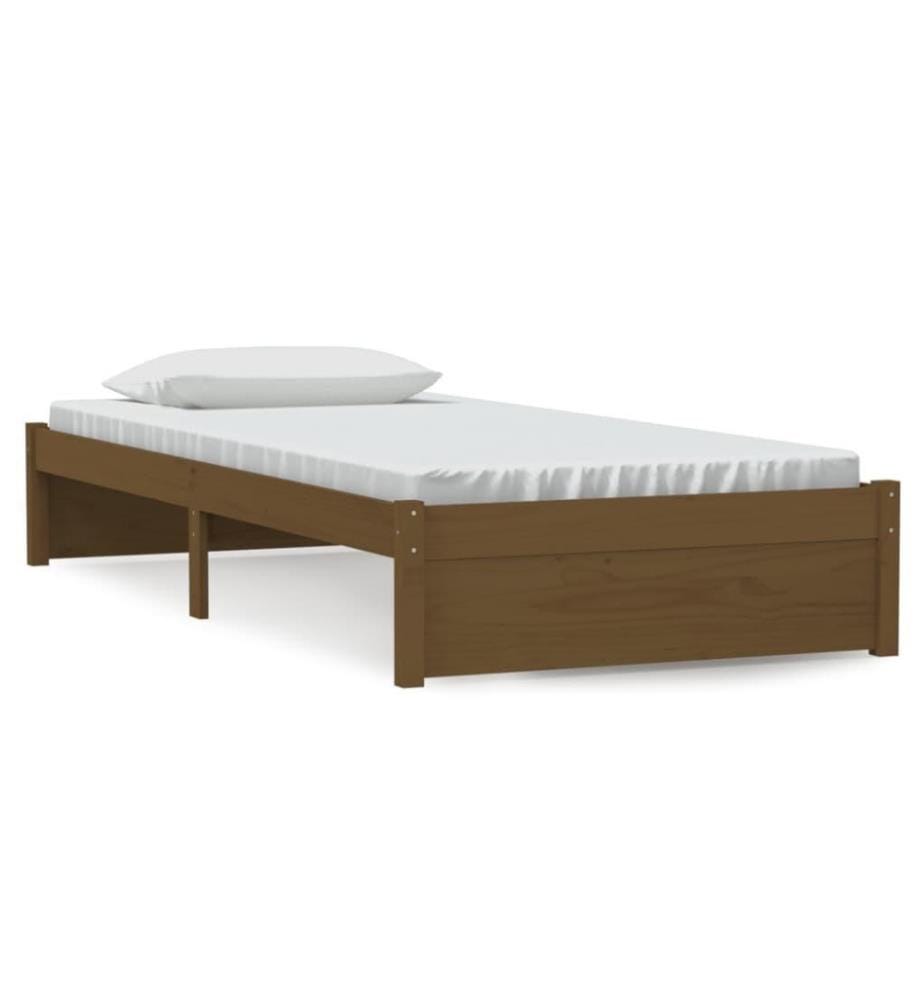 Massivholzbett Honigbraun 90x190 cm 3FT Single