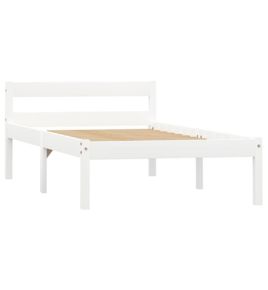 Massivholzbett Weiss Kiefer 90x200 cm