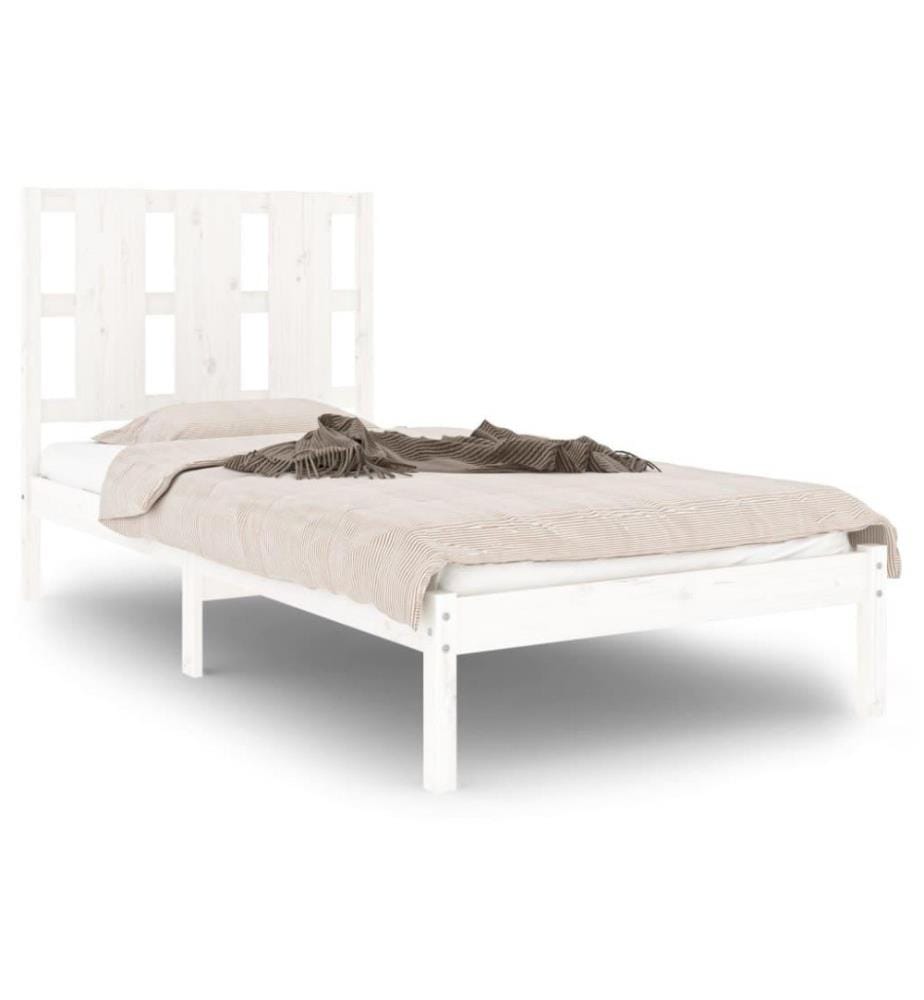 Massivholzbett Weiss Kiefer 100x200 cm