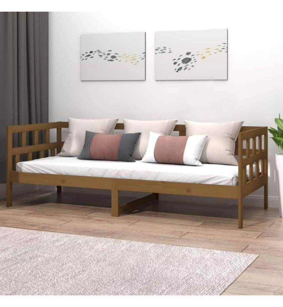 Tagesbett Honigbraun Massivholz Kiefer 80x200 cm