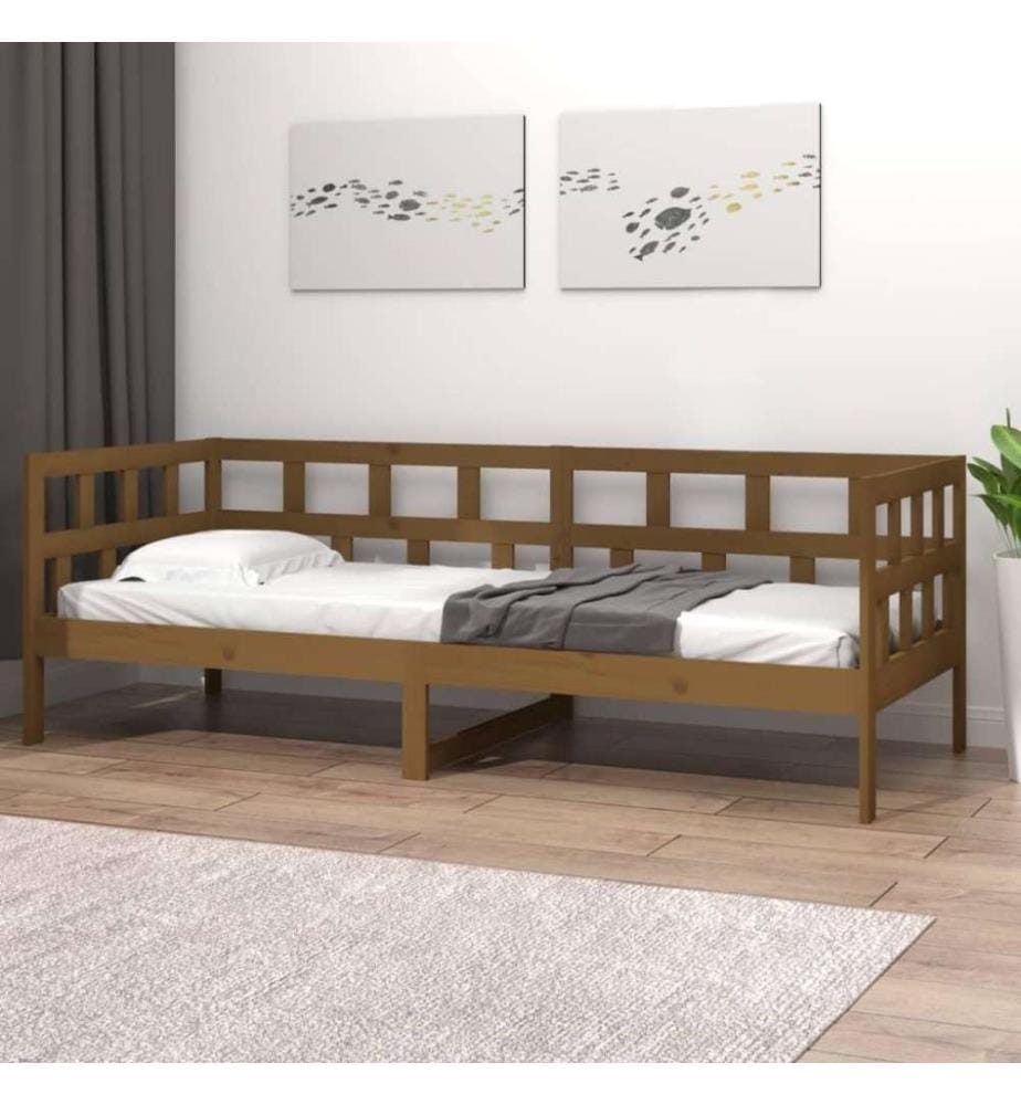 Tagesbett Honigbraun Massivholz Kiefer 80x200 cm