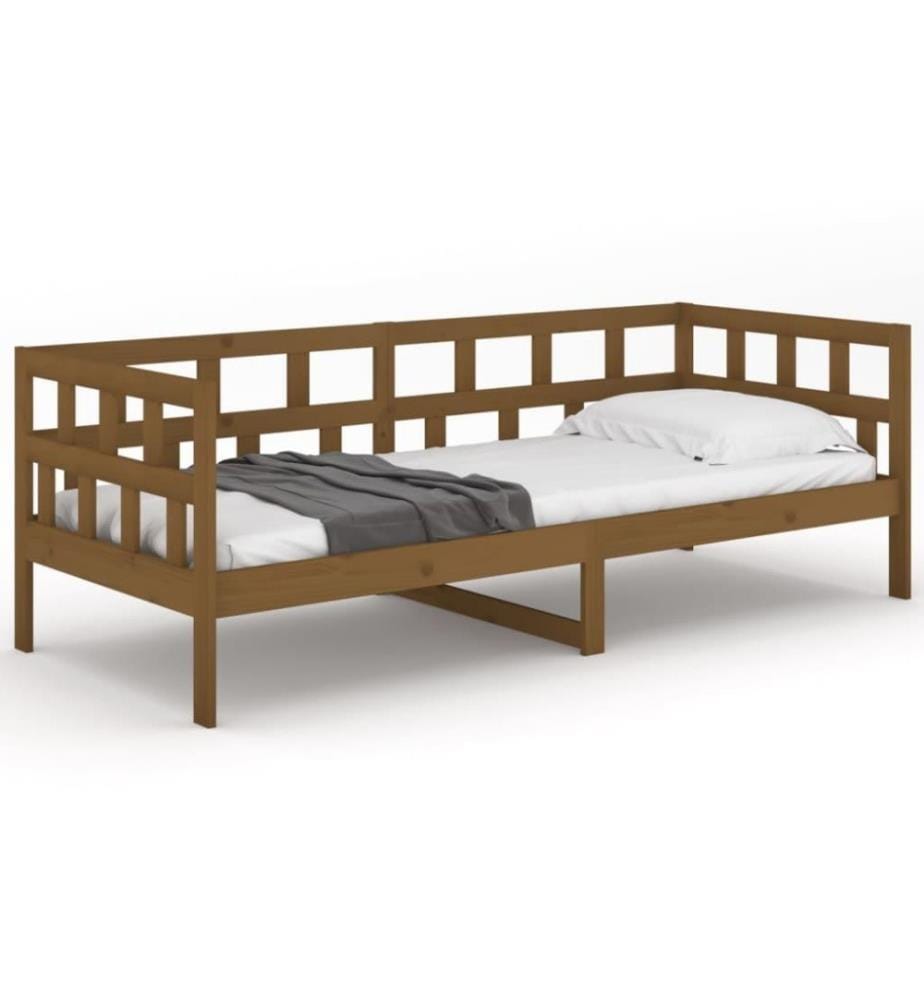 Tagesbett Honigbraun Massivholz Kiefer 80x200 cm