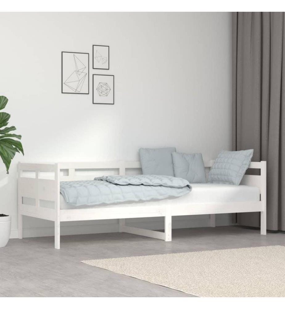 Tagesbett Weiss Massivholz Kiefer 80x200 cm