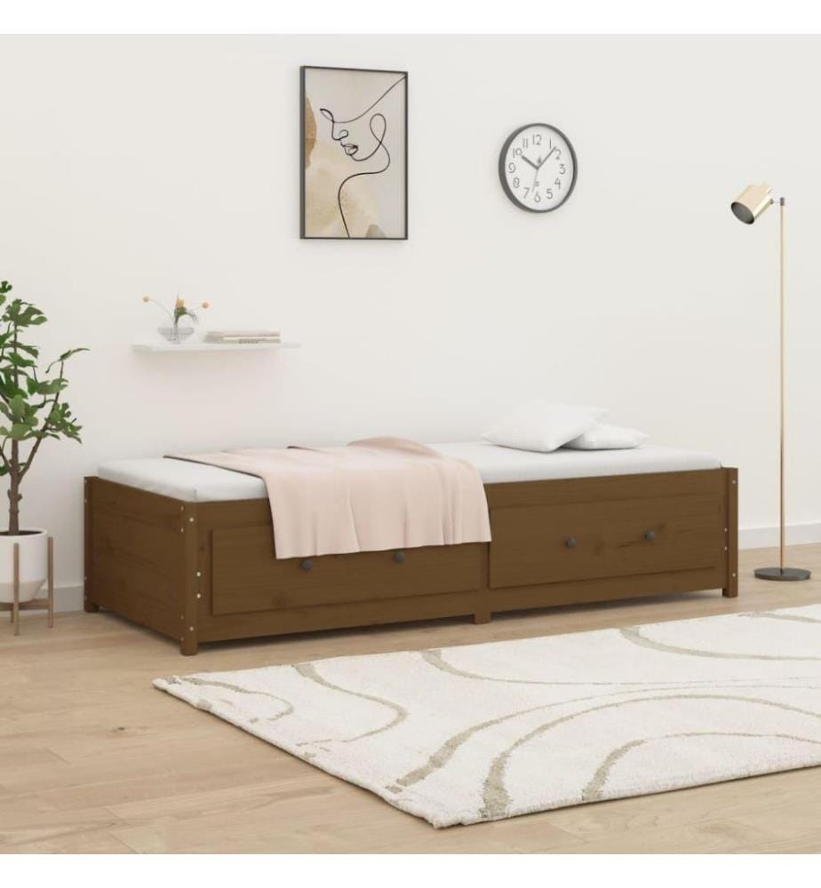 Tagesbett Honigbraun 90x200 cm Massivholz Kiefer